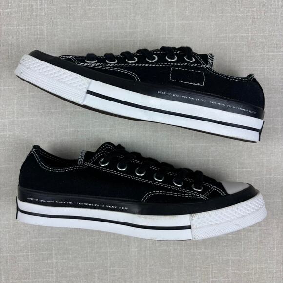 🏴☠️ 2020 Converse x Moncler x Fragment Chuck Taylor All Star 70 “Black” - Picture 2 of 6